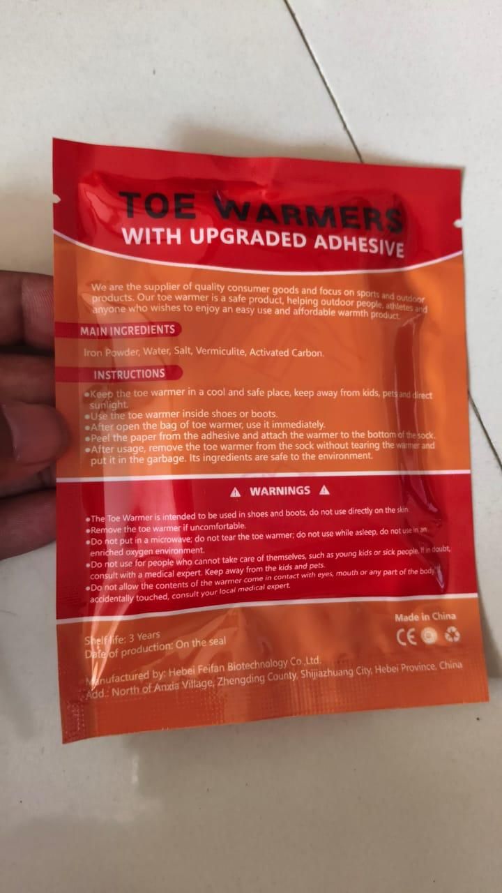 Toe Warmers With Stickers